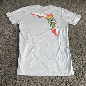 Compound Shirt Mens Medium Off White Florida State Flag Globe Graphic Tee Top